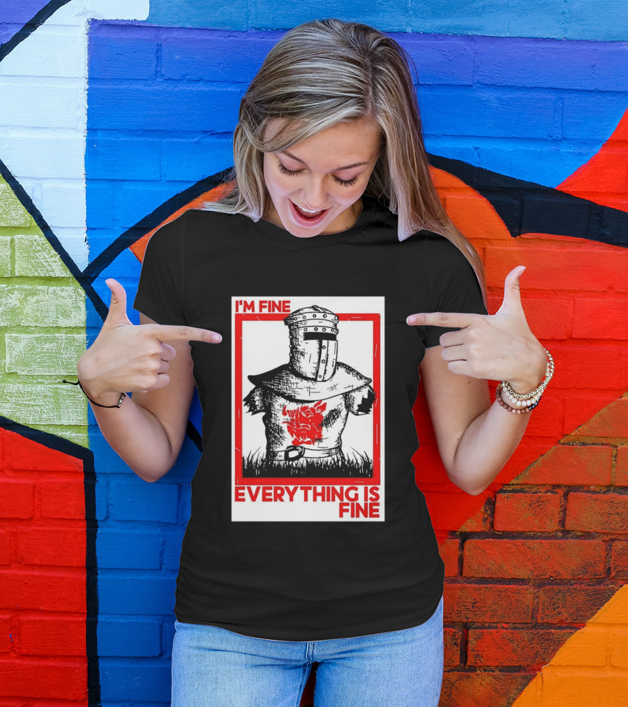 I'm Fine Everything Is Fine Black Knight Monty Python And The Holy Grail T-Shirt