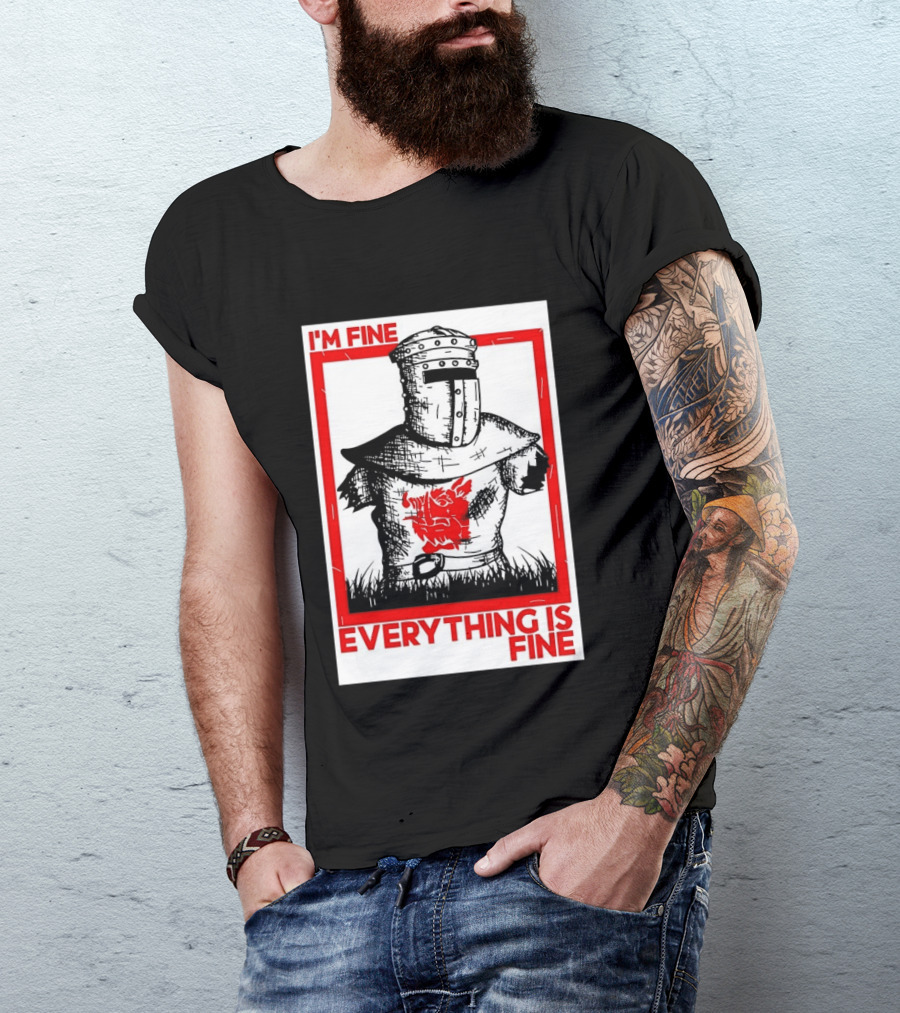 I'm Fine Everything Is Fine Black Knight Monty Python And The Holy Grail T-Shirt