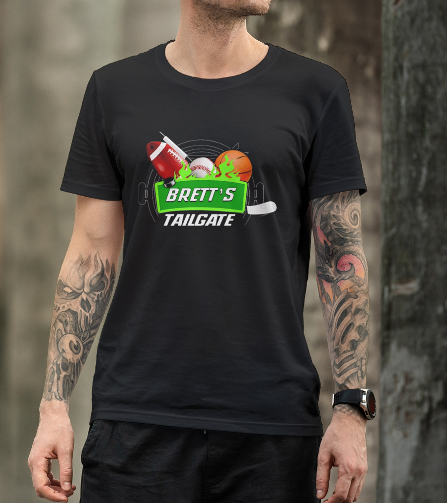 Brett's Tailgate Football Baseball Basketball Hockey Sports T-Shirt