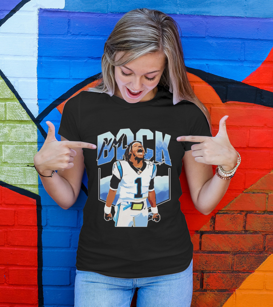 Carolina Panthers Cam Newton I'm Back Celebration Football T-Shirt