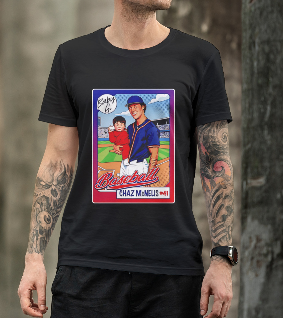 Baby G Chaz McNelis #41 Arizona Baseball NCAA Caricature T-Shirt