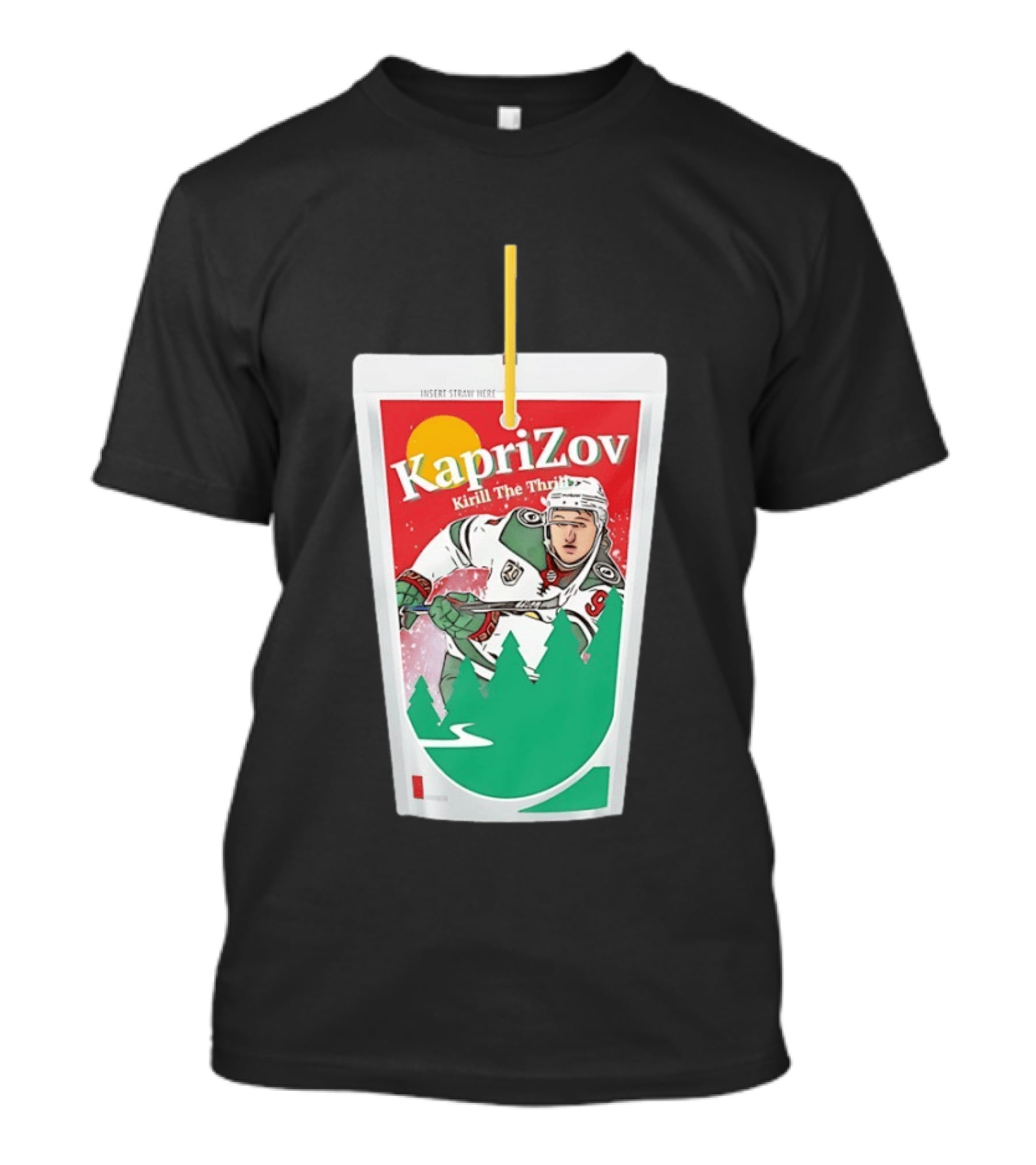 Kaprizov Kirill The Thrill Minnesota Wild Juice Box Hockey T-Shirt