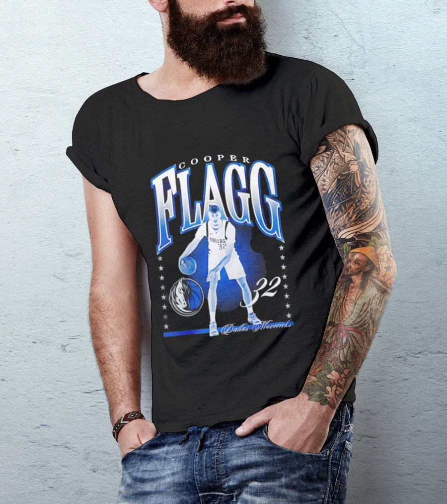 Cooper Flagg Dallas Mavericks 32 Basketball Player Hype T-Shirt