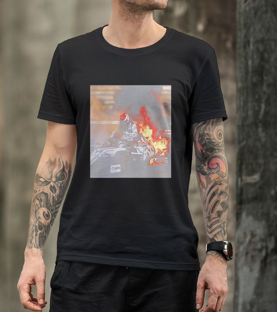 Kimi Raikkonen F1 Fire Escape Orlen Racing Moment T-Shirt