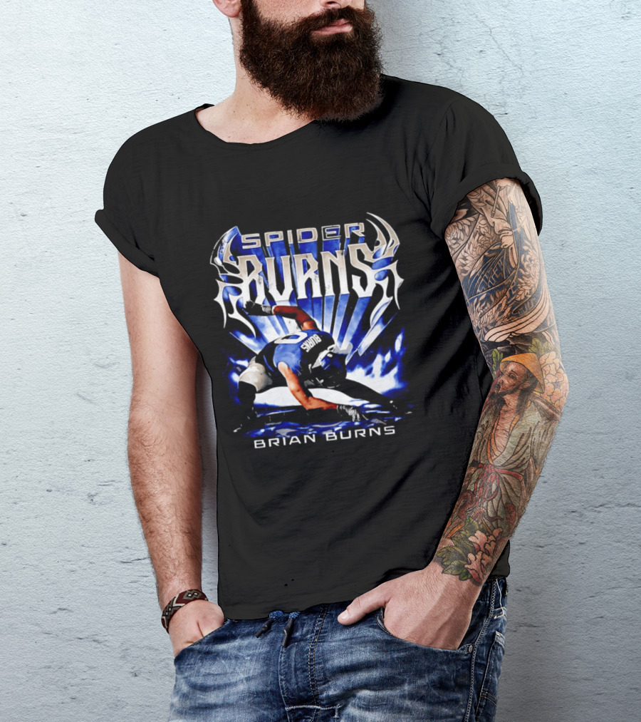 Spider Burns Brian Burns Football Player Pose T-Shirt