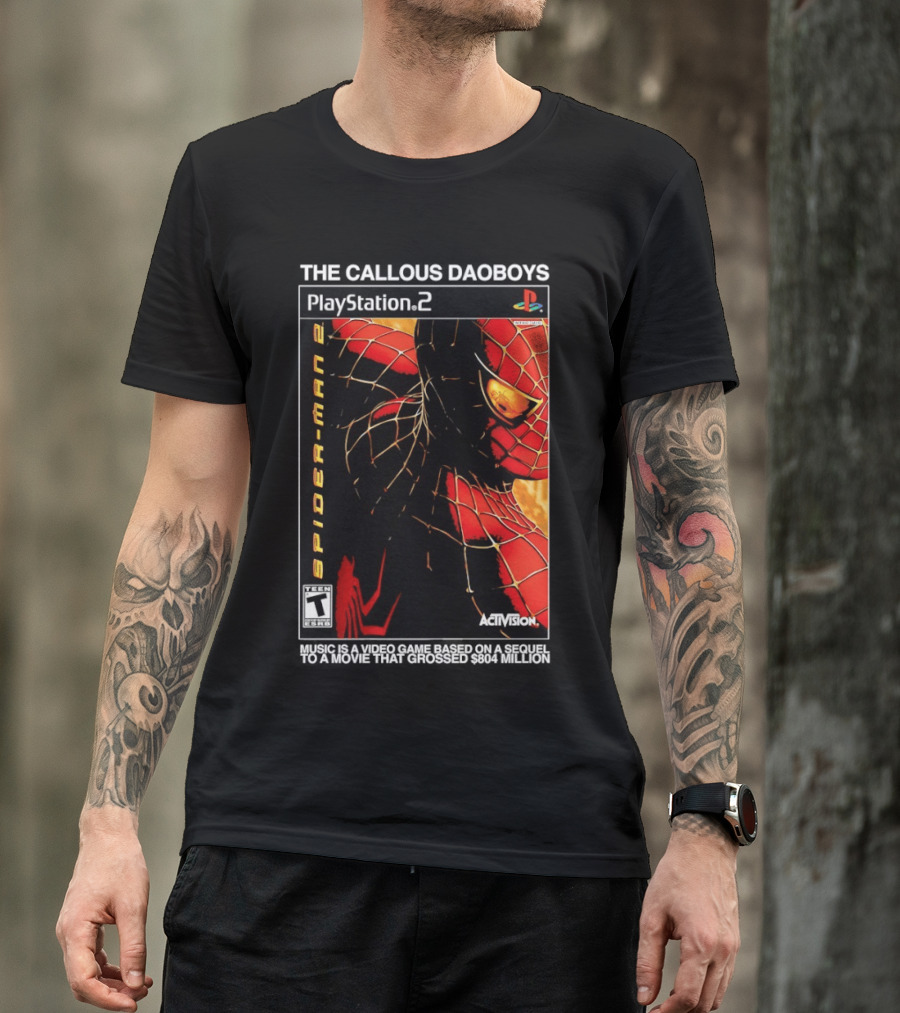 The Callous Daoboys PlayStation Spider Man 2 Activision Video Game Sequel T-Shirt