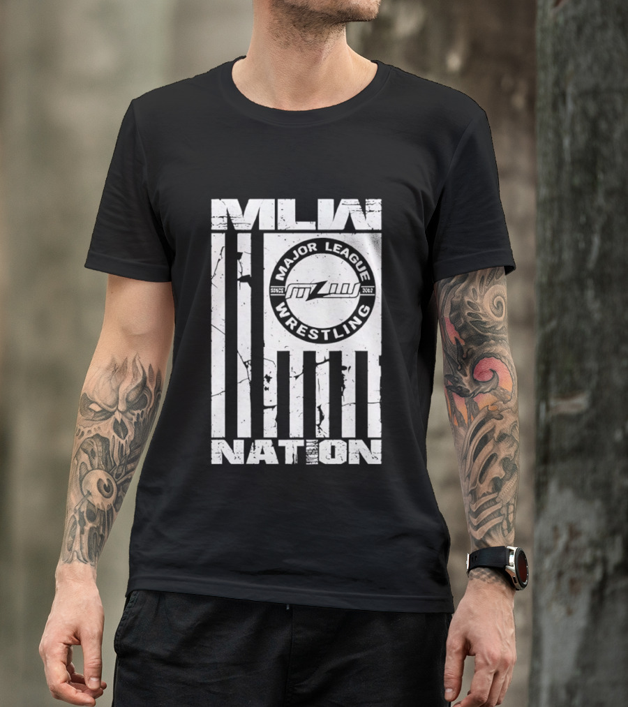MLW Major League Wrestling Nation American Flag T-Shirt
