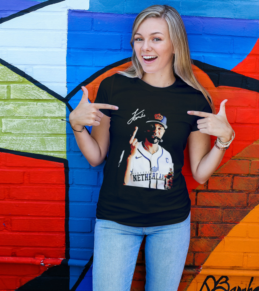 Xander Bogaerts Netherlands Baseball Smoking Gesture Middle Finger T-Shirt