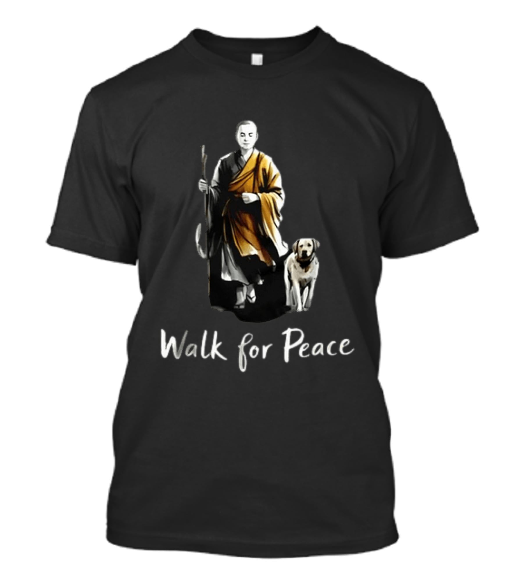 Aloka Monks And Dog Pilgrimage Walk For Peace T-Shirt