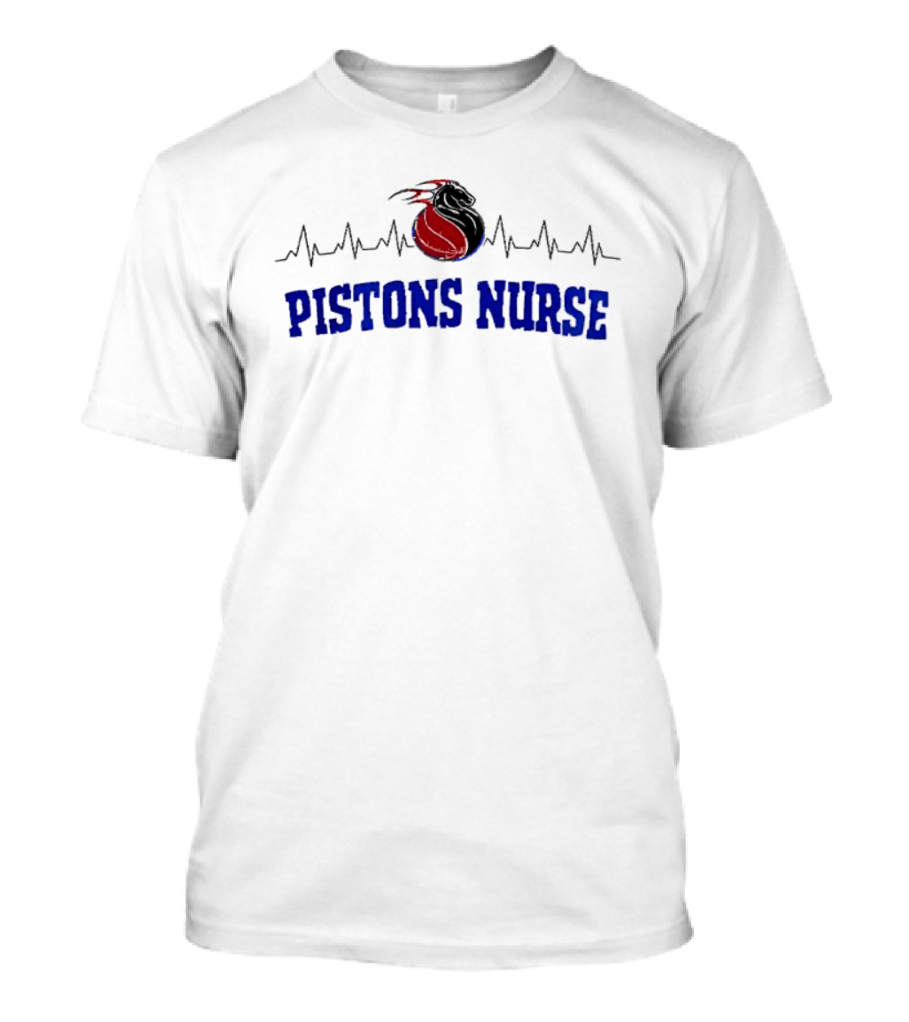 Detroit Pistons Nurse Heartbeat T-Shirt