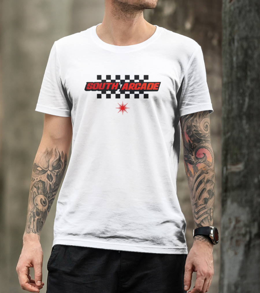 South Arcade Checkered Rock Sound Burst T-Shirt