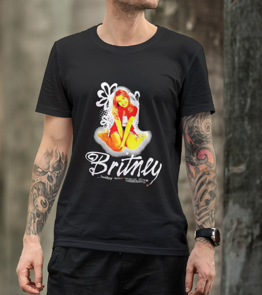 Britney Baby One More Time Tour 1999 Iconic Pop Star Fashion T-Shirt