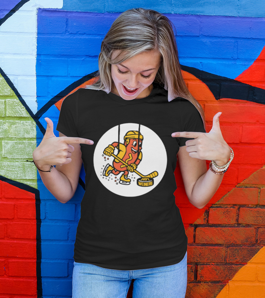 Providence Bruins Hot Dog Hockey Wieners Fun Sports T-Shirt