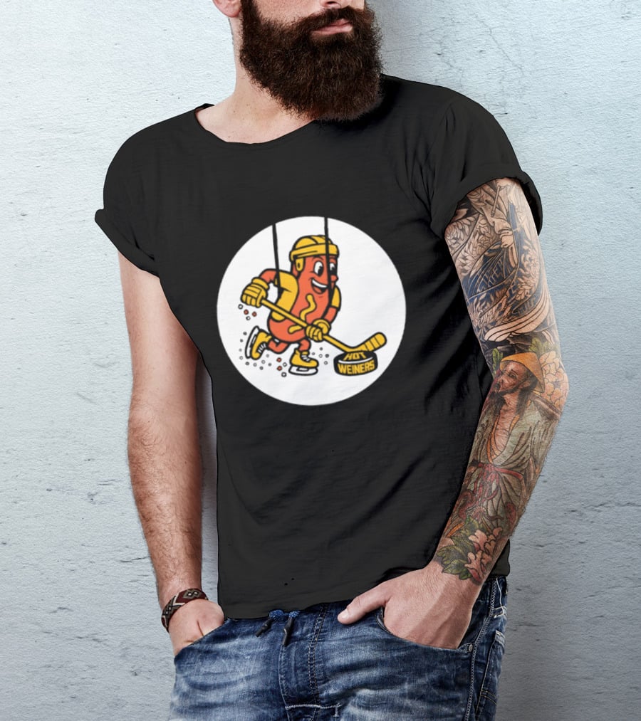 Providence Bruins Hot Dog Hockey Wieners Fun Sports T-Shirt