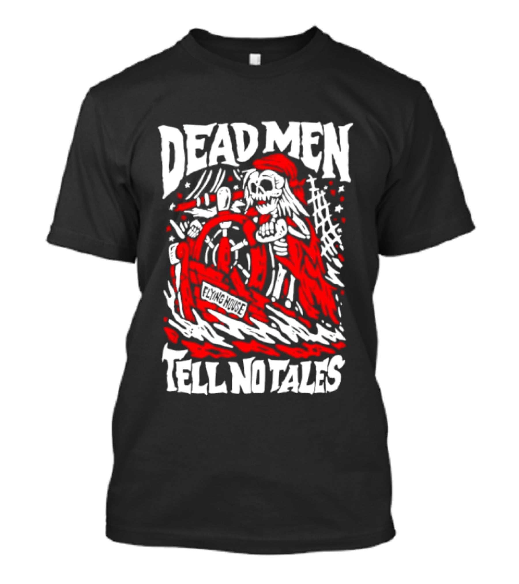 Dead Men Tell No Tales Skeleton Pirate Wheel T-Shirt