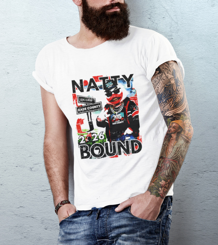 Natty Bound 2026 Miami Hurricanes Sebastian The Ibis Dade County Da Crib 305 T-Shirt