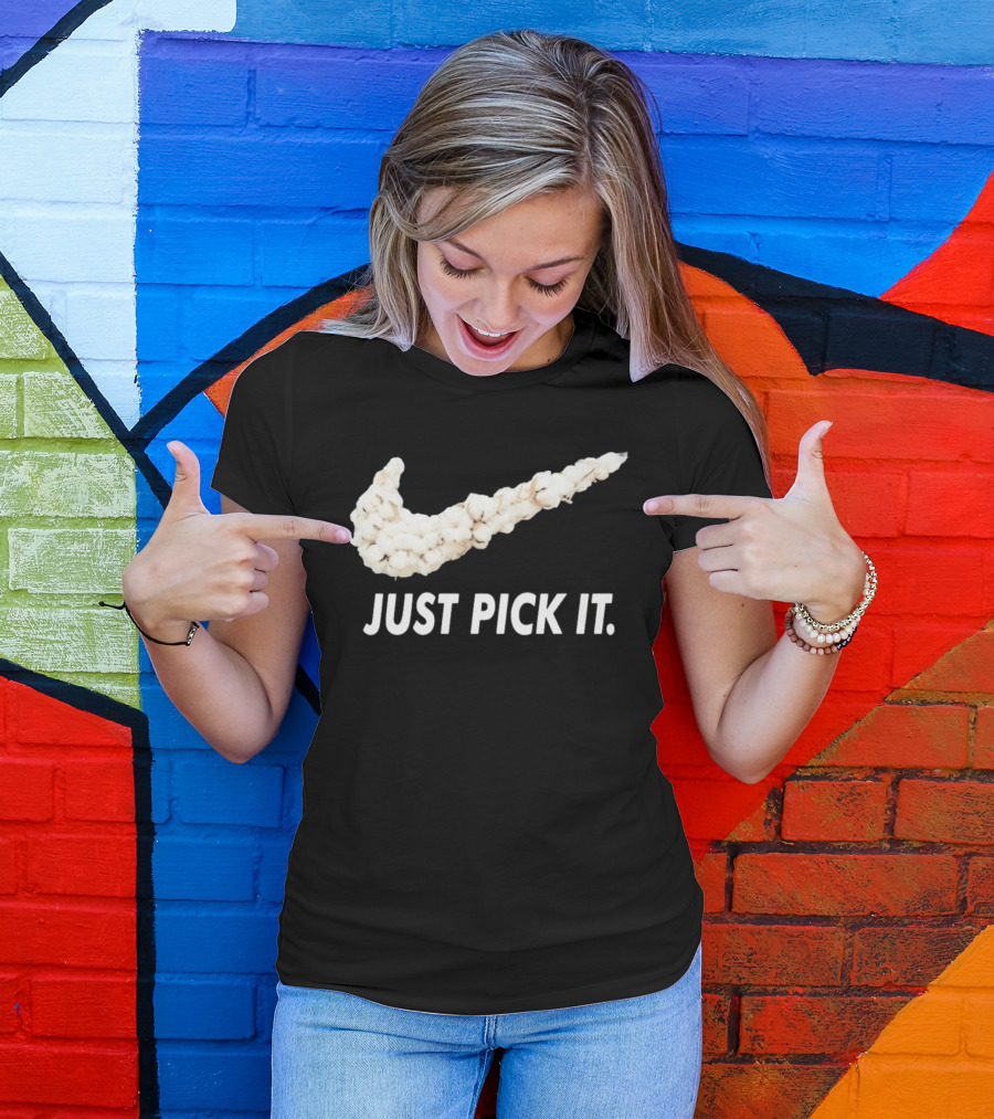 JUST PICK IT Cotton Swoosh T-Shirt
