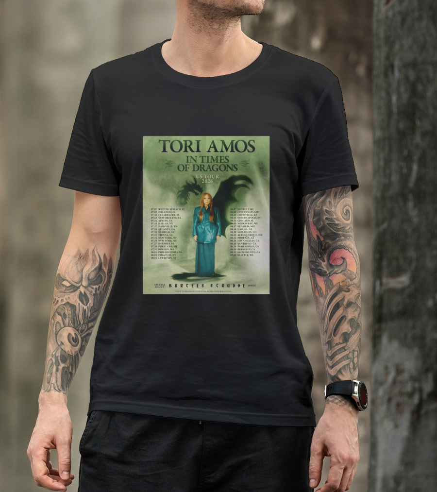 Tori Amos In Times Of Dragons US Tour 2026 Greek Theatre Los Angeles T-Shirt