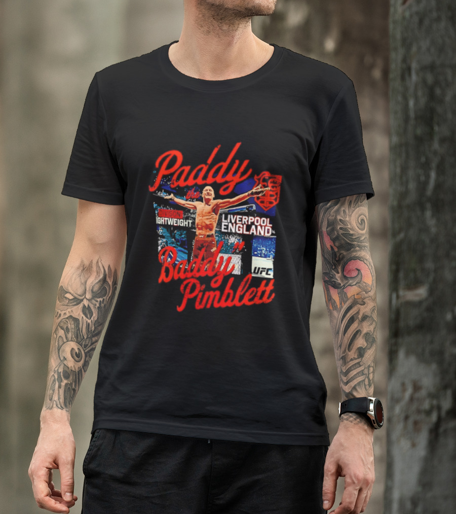 Paddy The Baddy Pimblett Liverpool England UFC Fighter T-Shirt