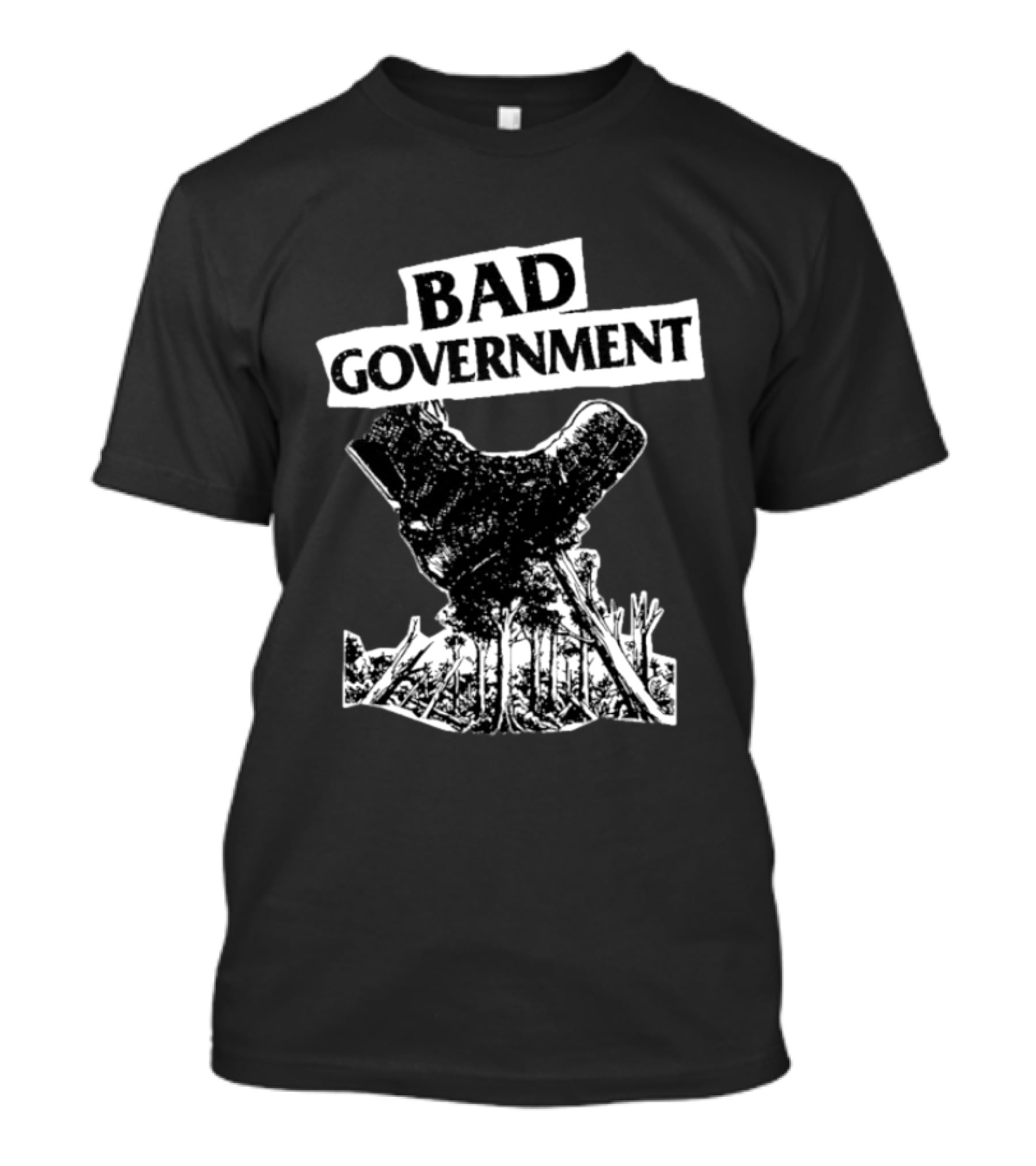 Bad Government Tree Stump Political Satire T-Shirt