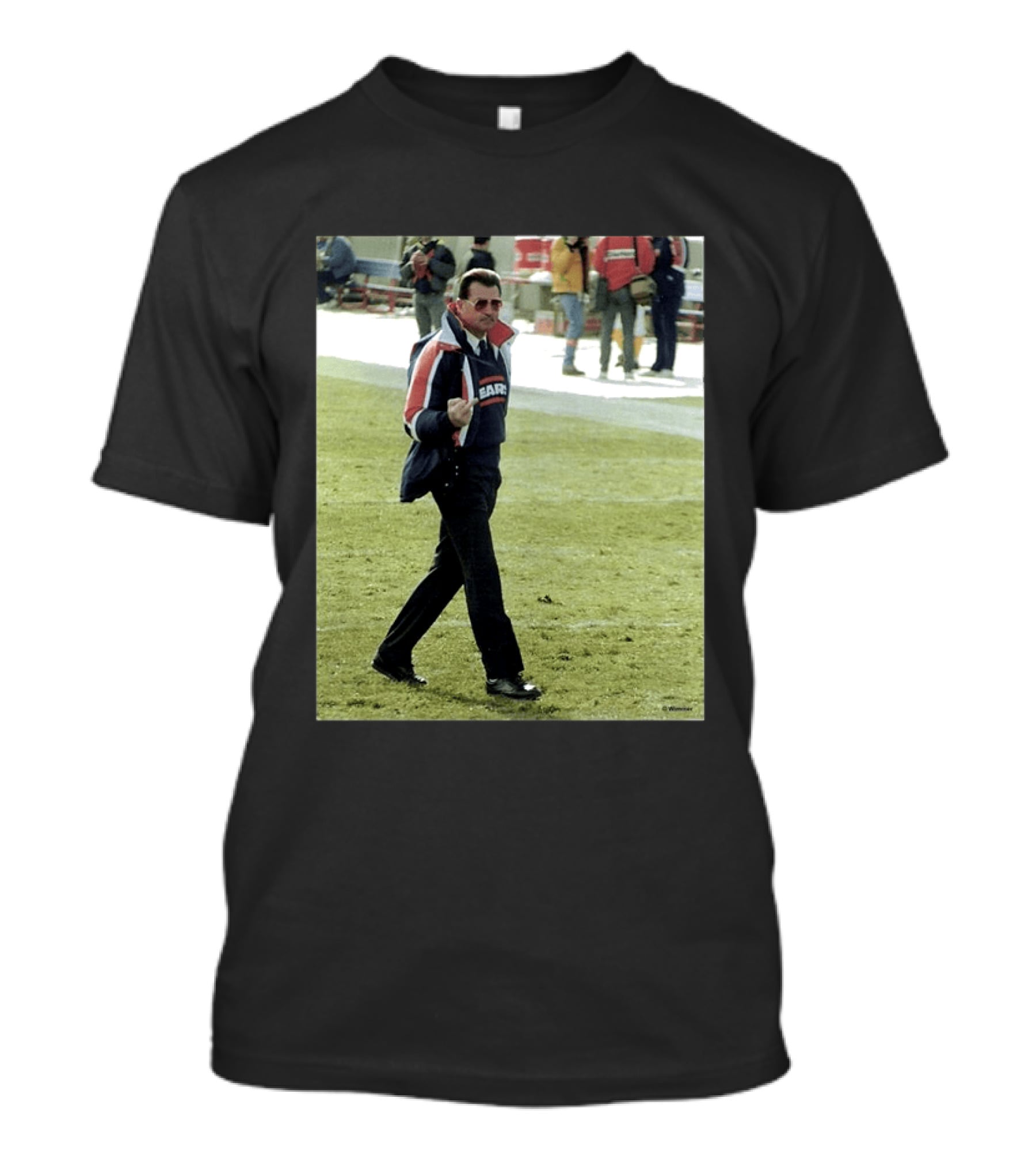 Chicago Bears Mike Ditka Da Coach Middle Finger Meme T-Shirt