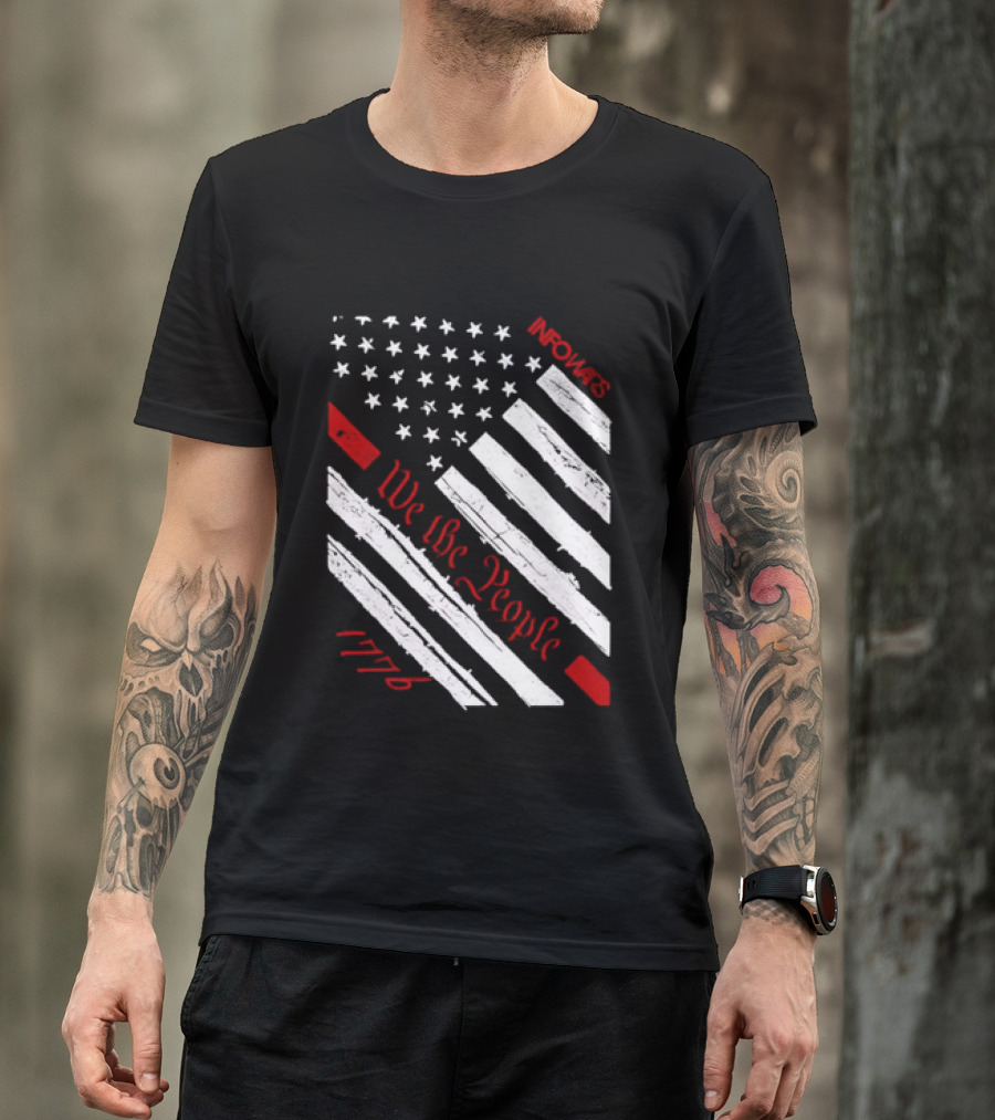 Infowars We The People USA Flag 1776 American Patriot T-Shirt