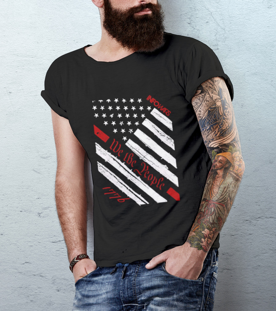 Infowars We The People USA Flag 1776 American Patriot T-Shirt