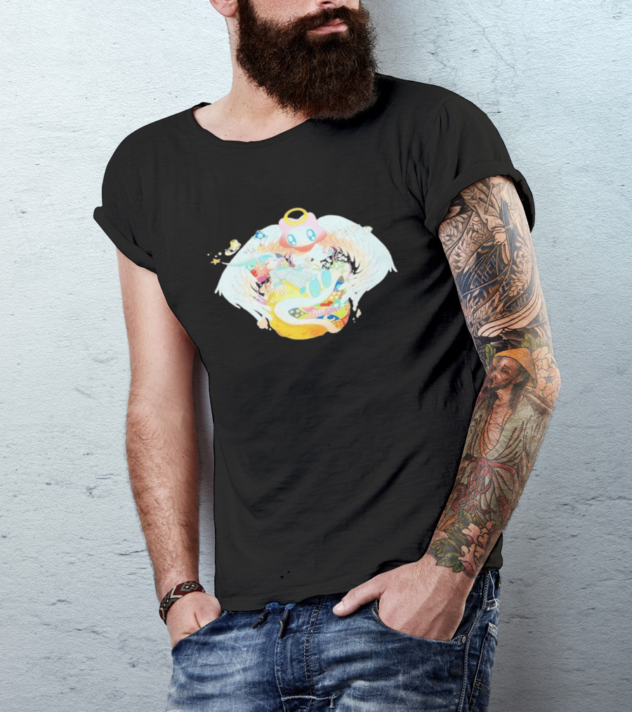 Rinihimme Guardian Angel Peaceful Cloud Dreams Fantasy T-Shirt