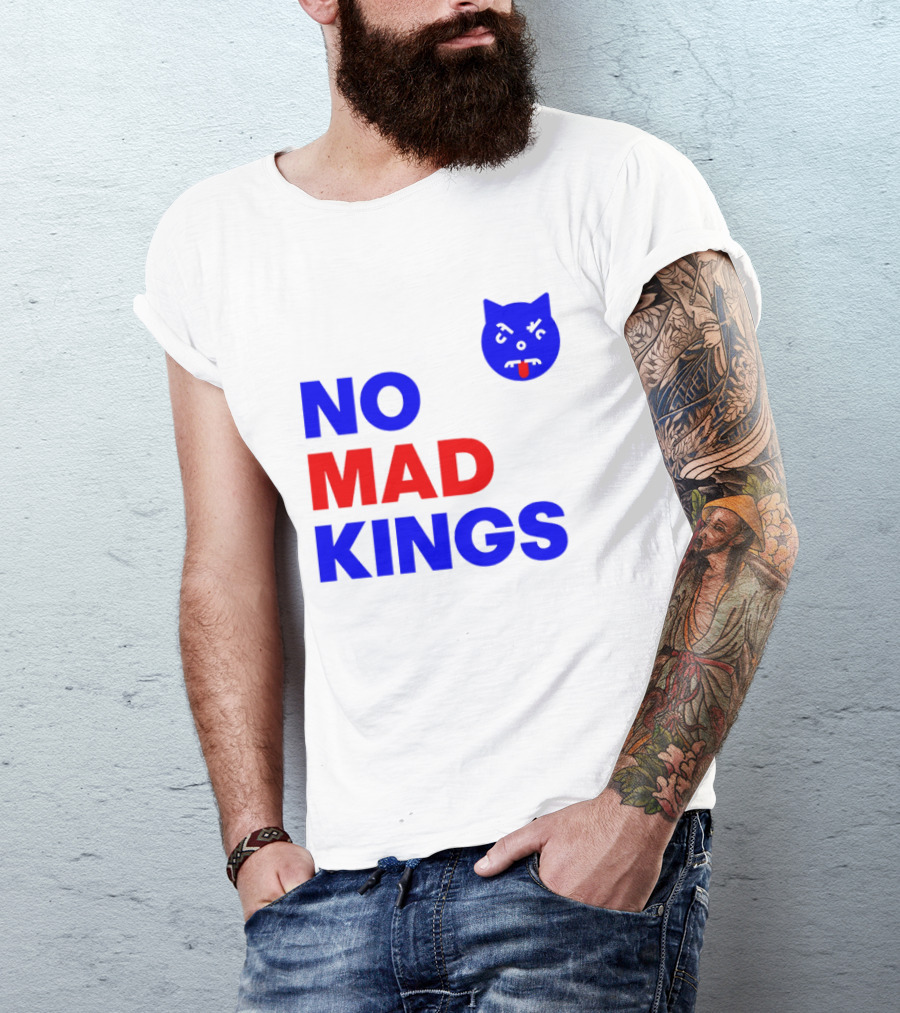Nomad Kings Blue Red Cat Face T-Shirt