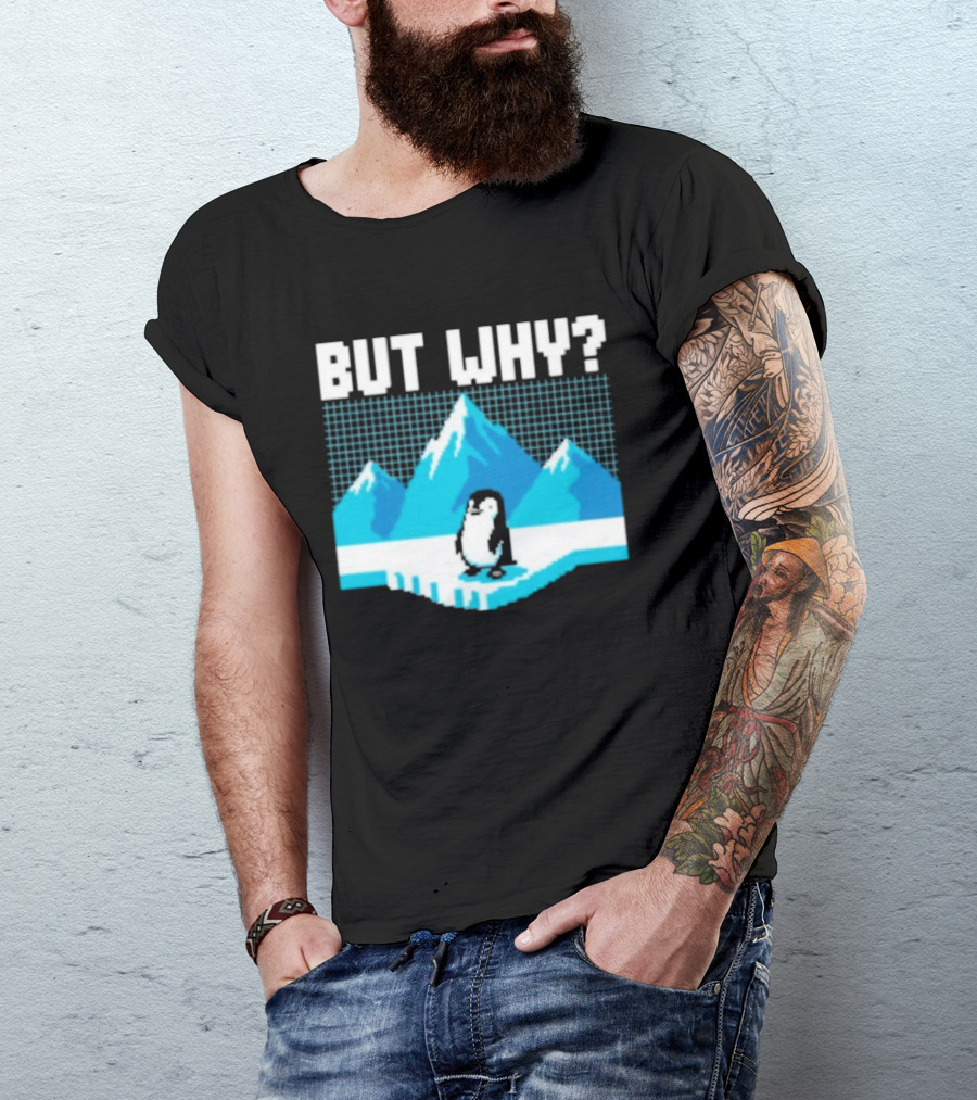 But Why Penguin Arctic Mountains Iceberg T-Shirt