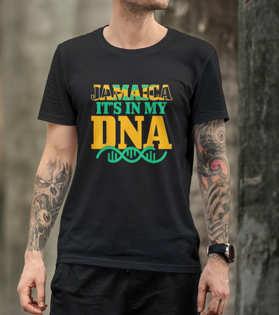 Jamaica It's In My DNA Jamaican Flag Pride Heritage T-Shirt