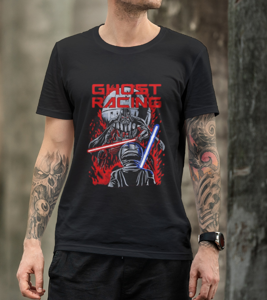 Ghost Racing Darth Vader Lightsaber Duel Scene T-Shirt