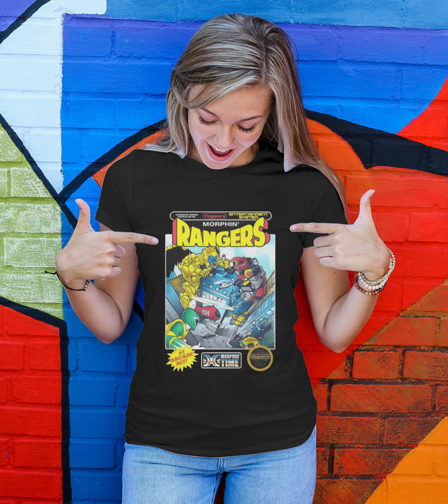 Morphin Rangers Megazord Vs Goldar Arcade Hit T-Shirt