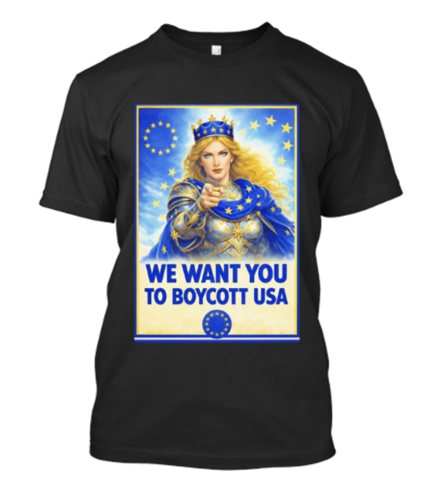 We Want You To Boycott USA Knight Queen Stars Crown T-Shirt