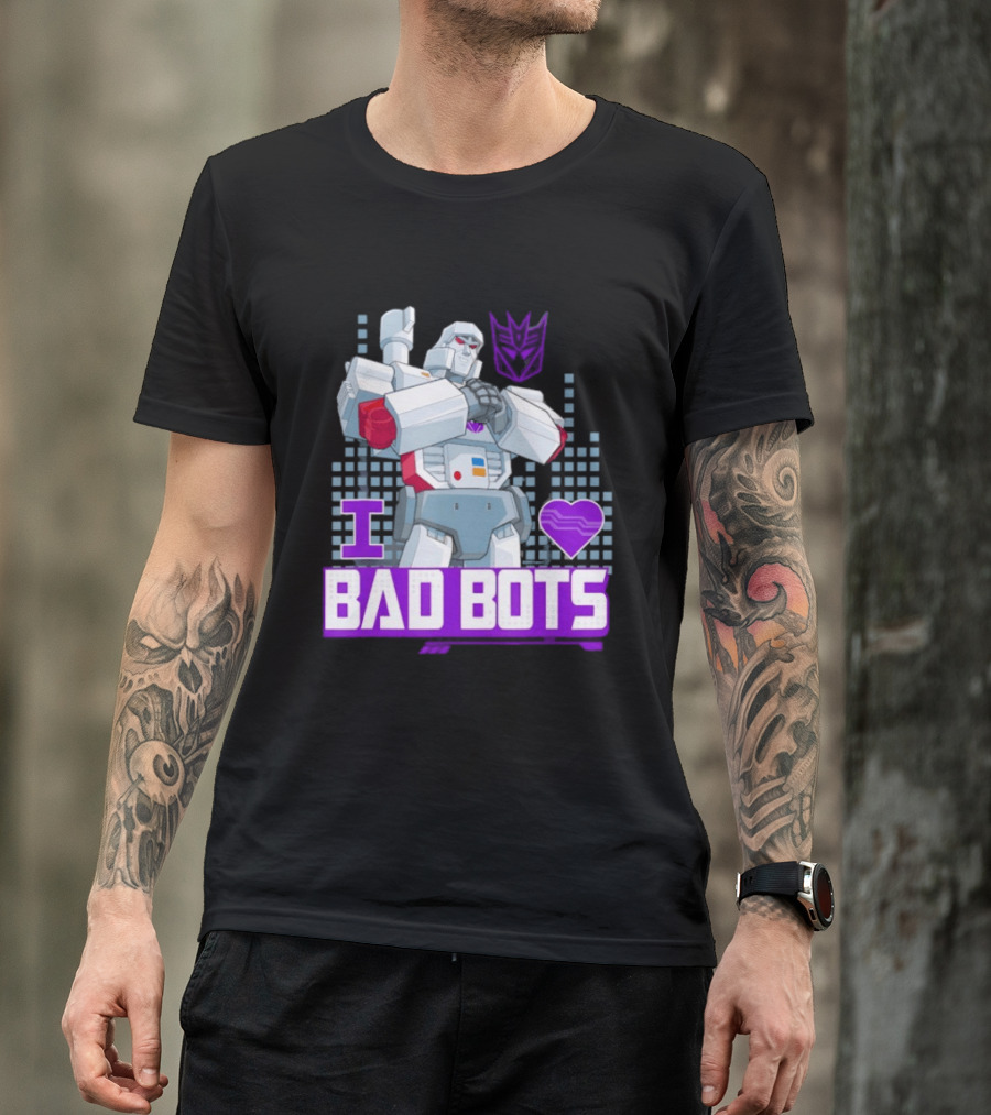 Transformers Valentine's Day Megatron I Love Bad Bots Decepticon T-Shirt