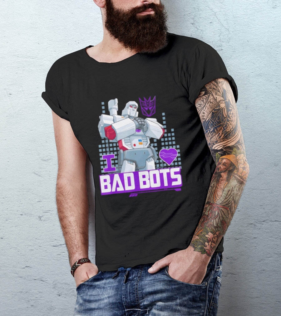 Transformers Valentine's Day Megatron I Love Bad Bots Decepticon T-Shirt