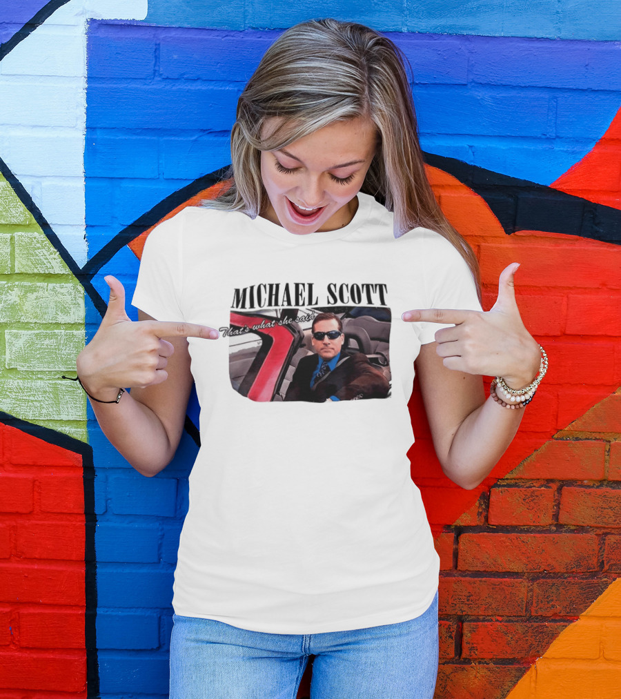 Michael Scott That's What She Said Sunglasses Car Scene T-Shirt