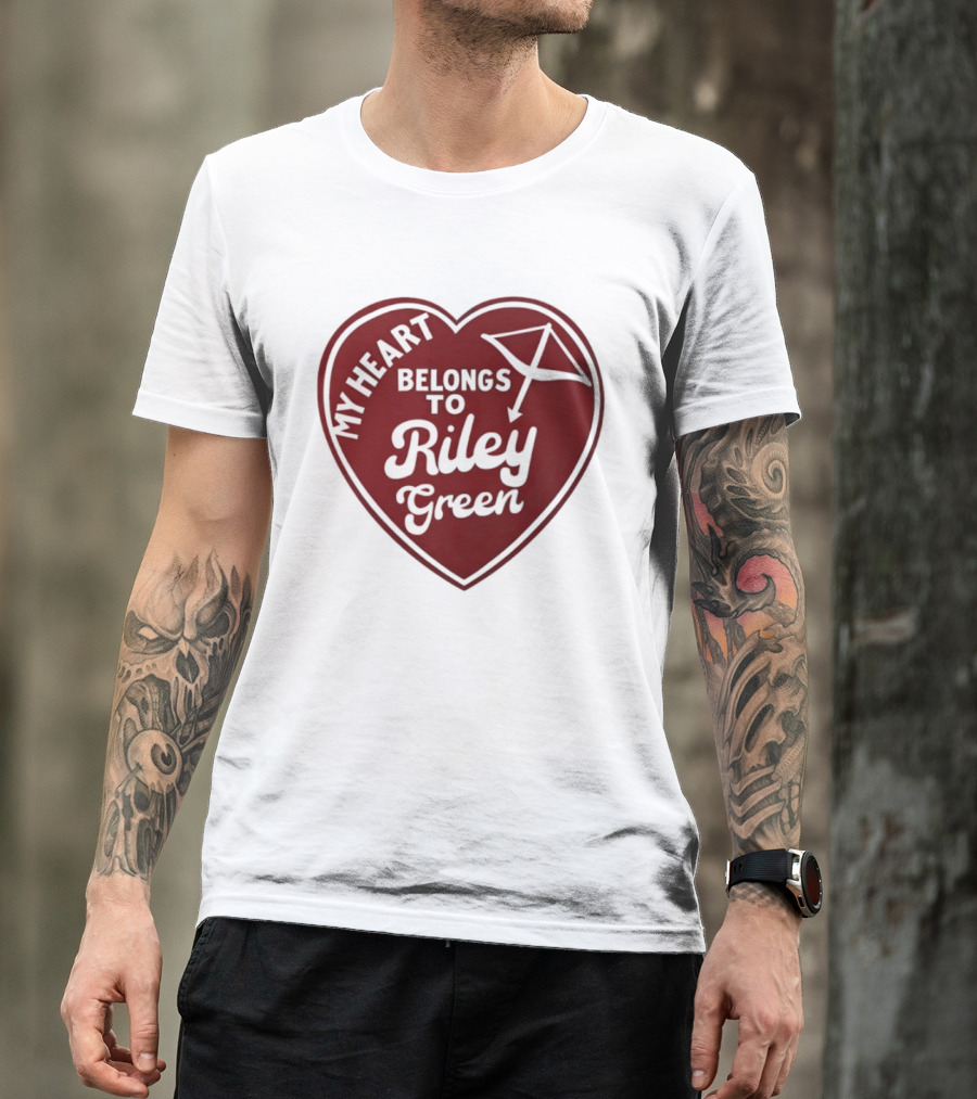 My Heart Belongs To Riley Green Kite Heart T-Shirt