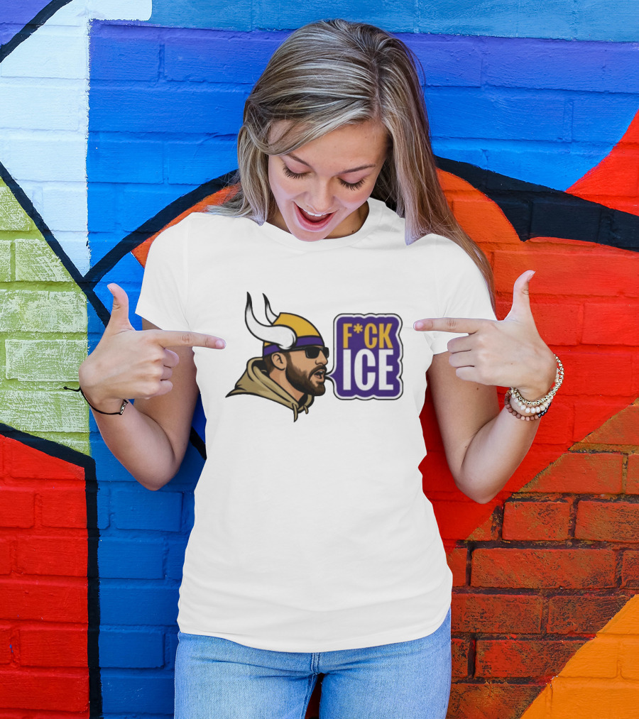 F*CK ICE Viking Horn Helmet Sunglasses T-Shirt