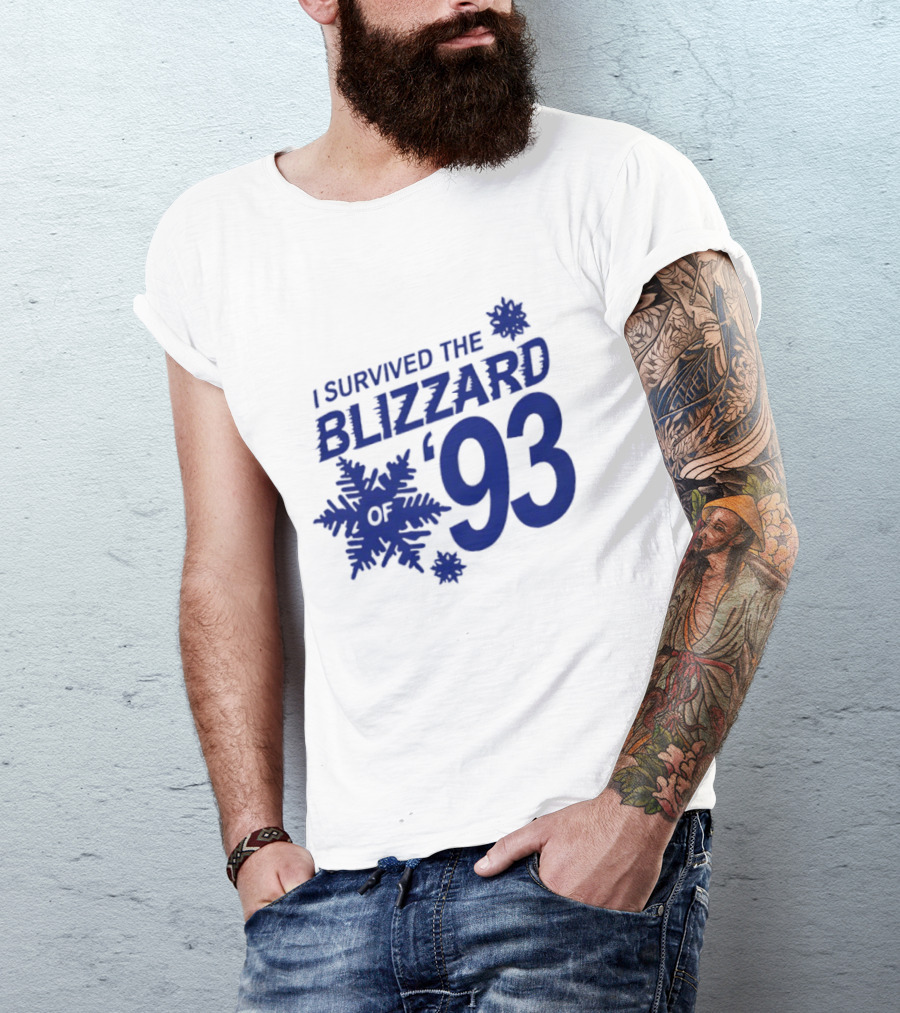 I Survived The Blizzard '93 Snowflake T-Shirt
