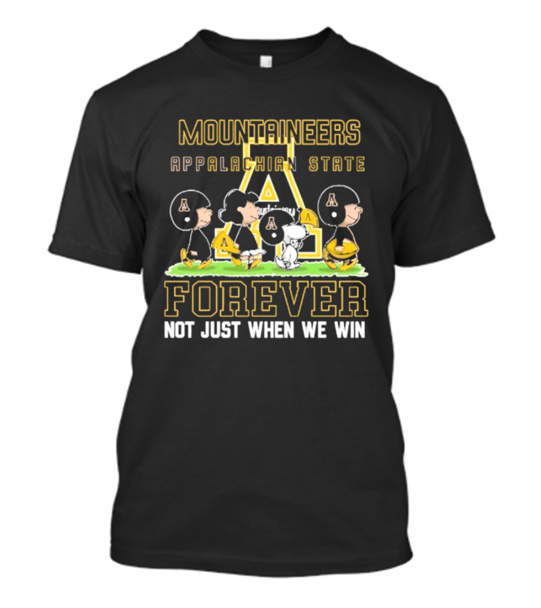 Appalachian State Mountaineers Peanuts Forever Not Just When We Win T-Shirt