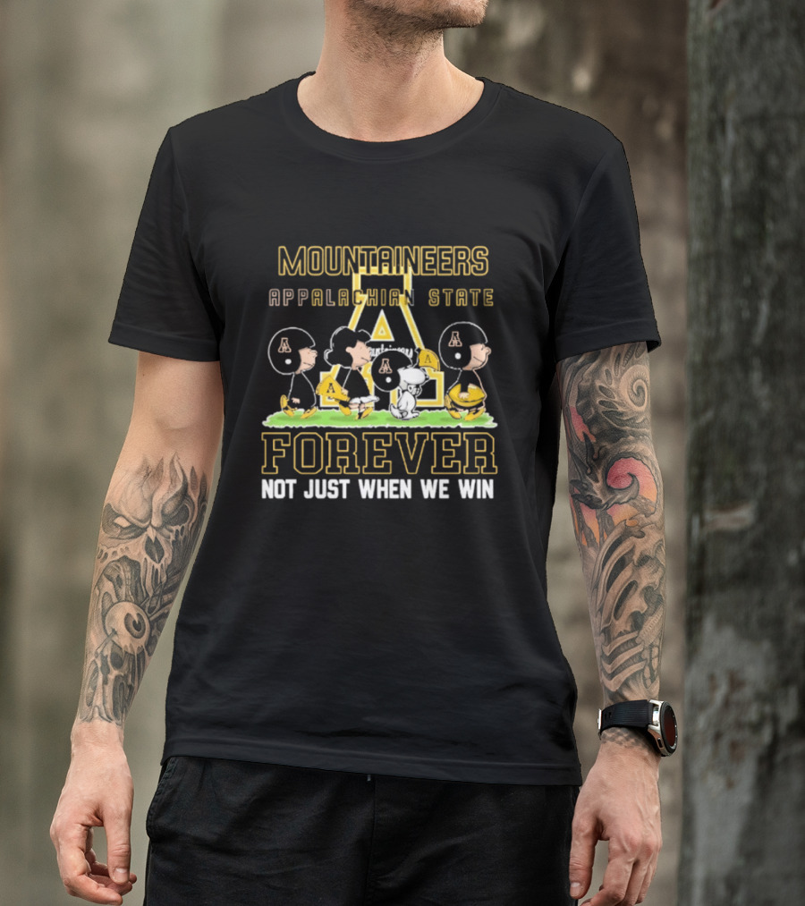 Appalachian State Mountaineers Peanuts Forever Not Just When We Win T-Shirt