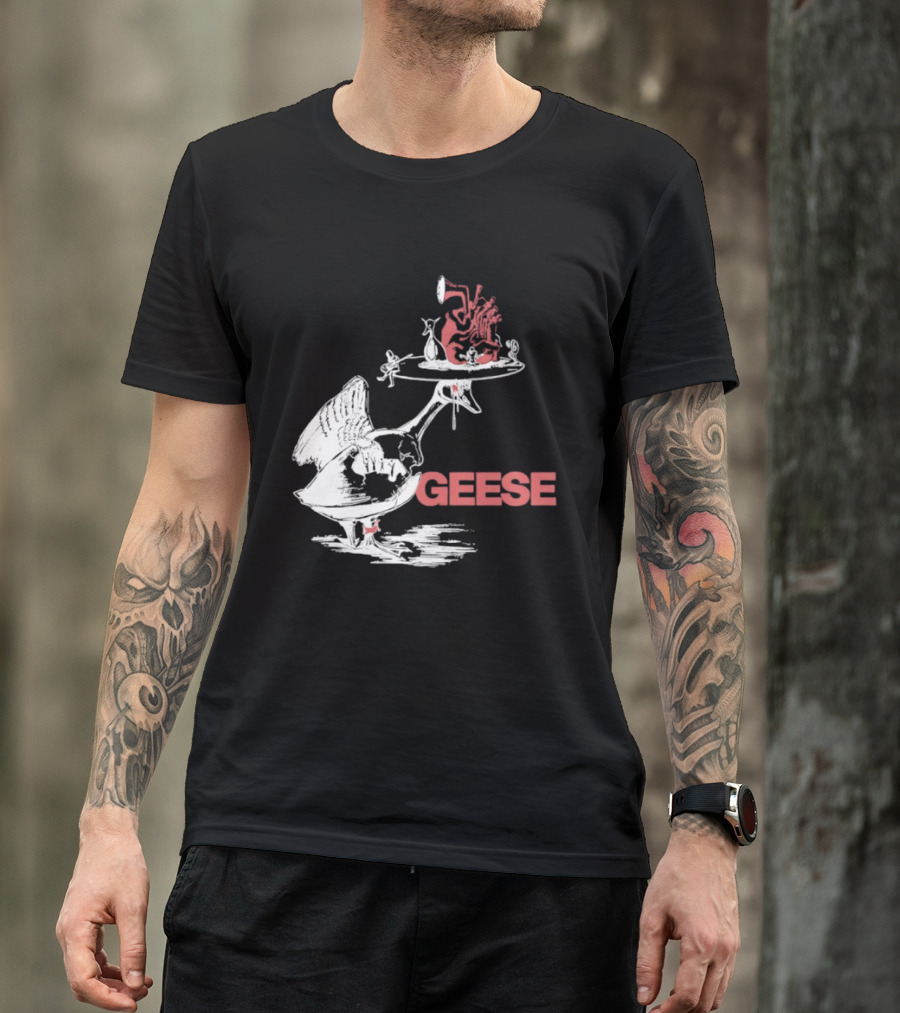Geese Hieronymus Bosch Style Heart T-Shirt