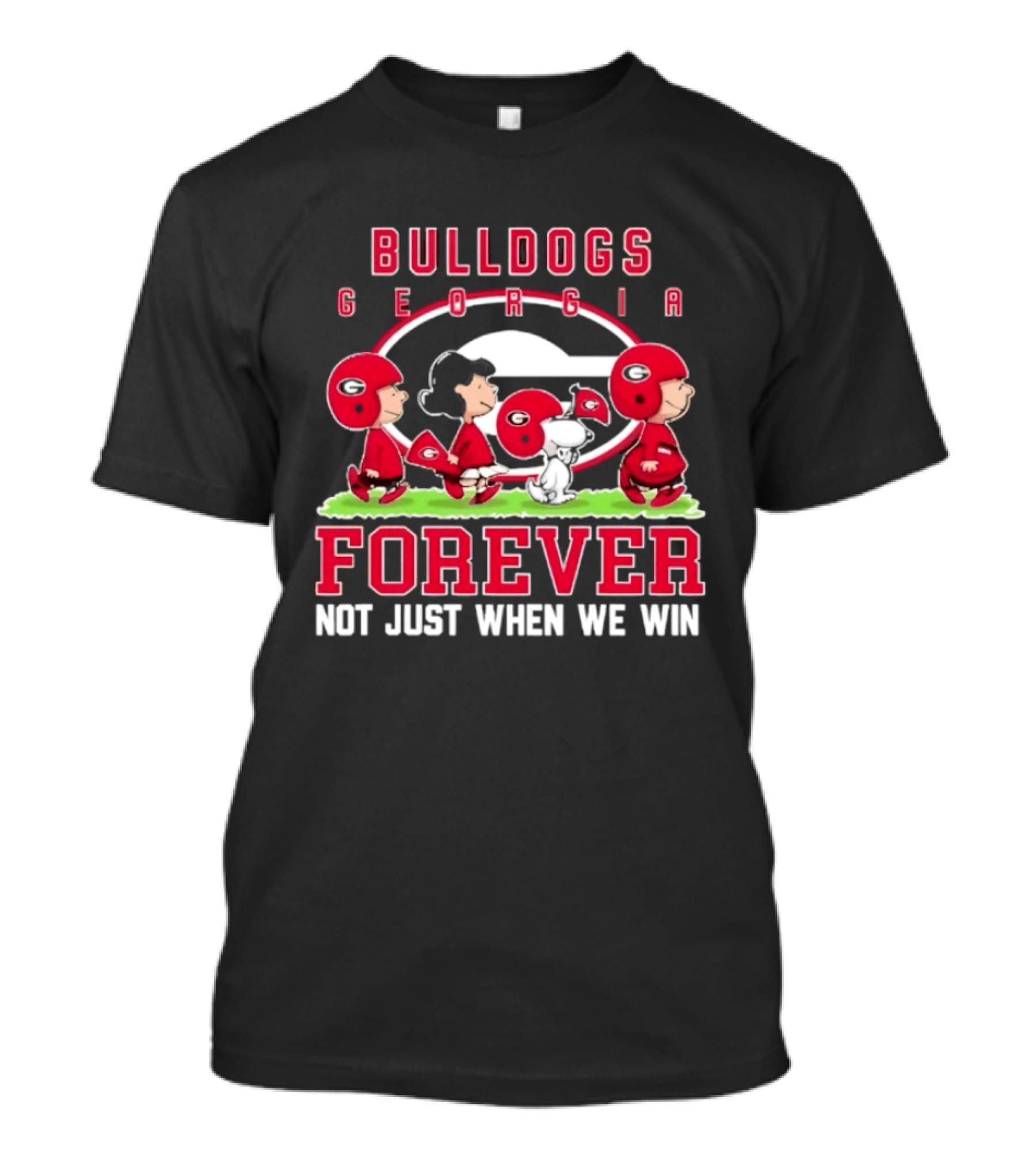 Georgia Bulldogs Peanuts Bulldogs Forever Not Just When We Win T-Shirt