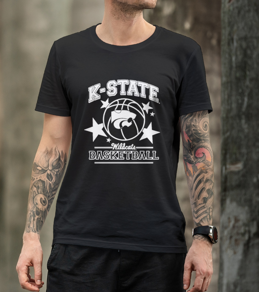K State Wildcats Basketball Awareness Stars Basketball T-Shirt