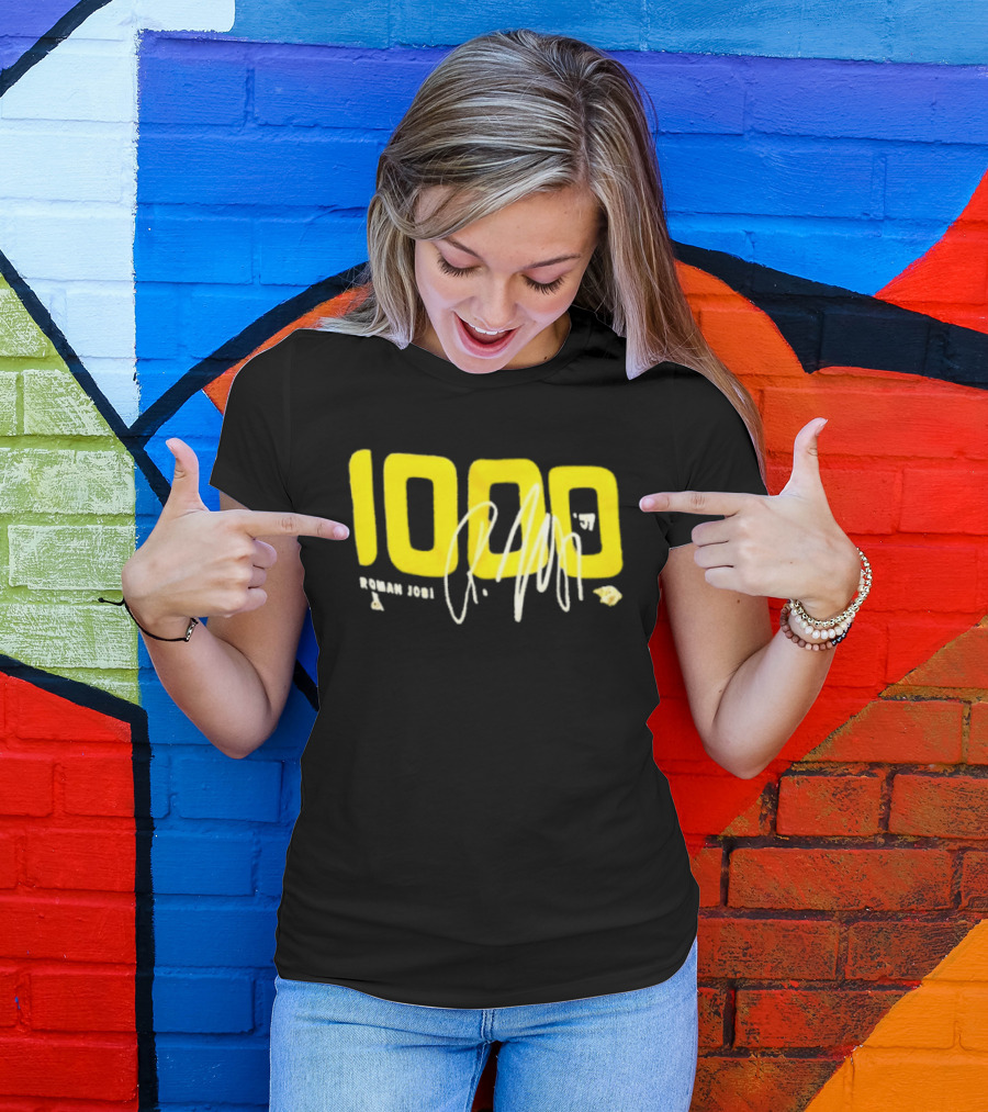 Nashville Predators Roman Josi 1000 Game Milestone Celebration T-Shirt