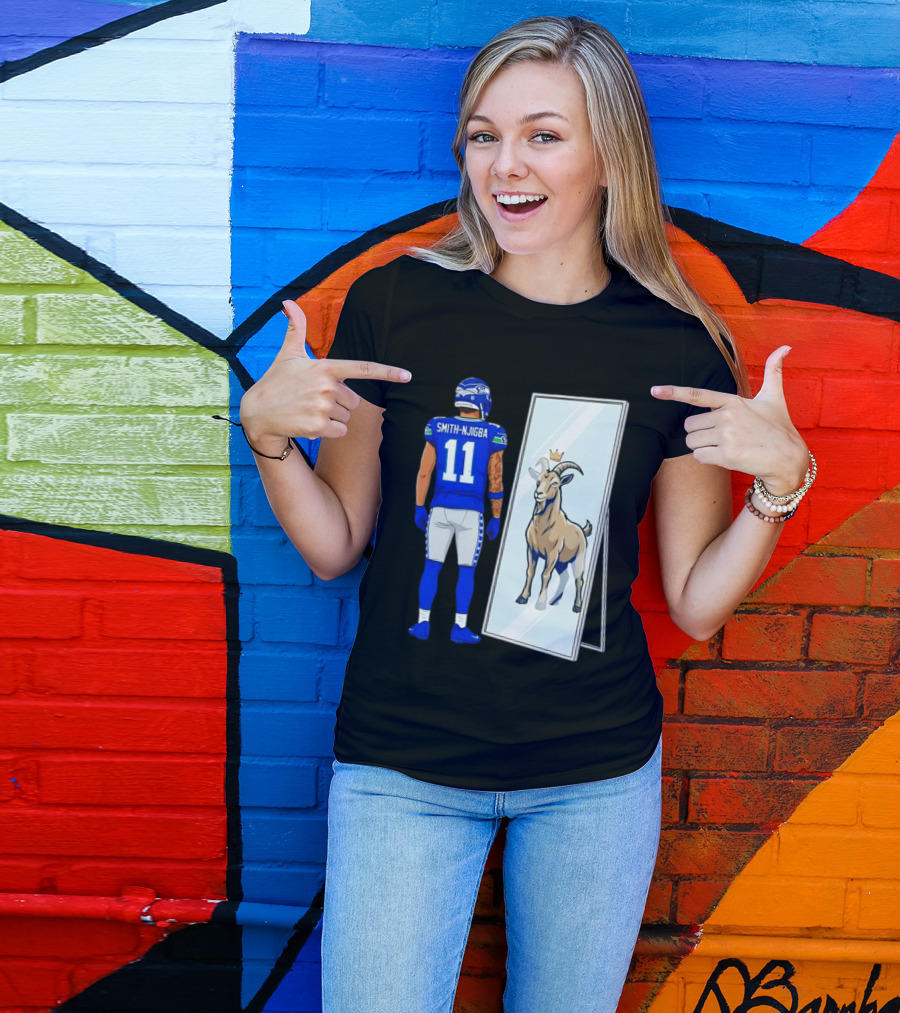 Jaxon Smith Njigba Seattle Seahawks Mirror Goat Football T-Shirt