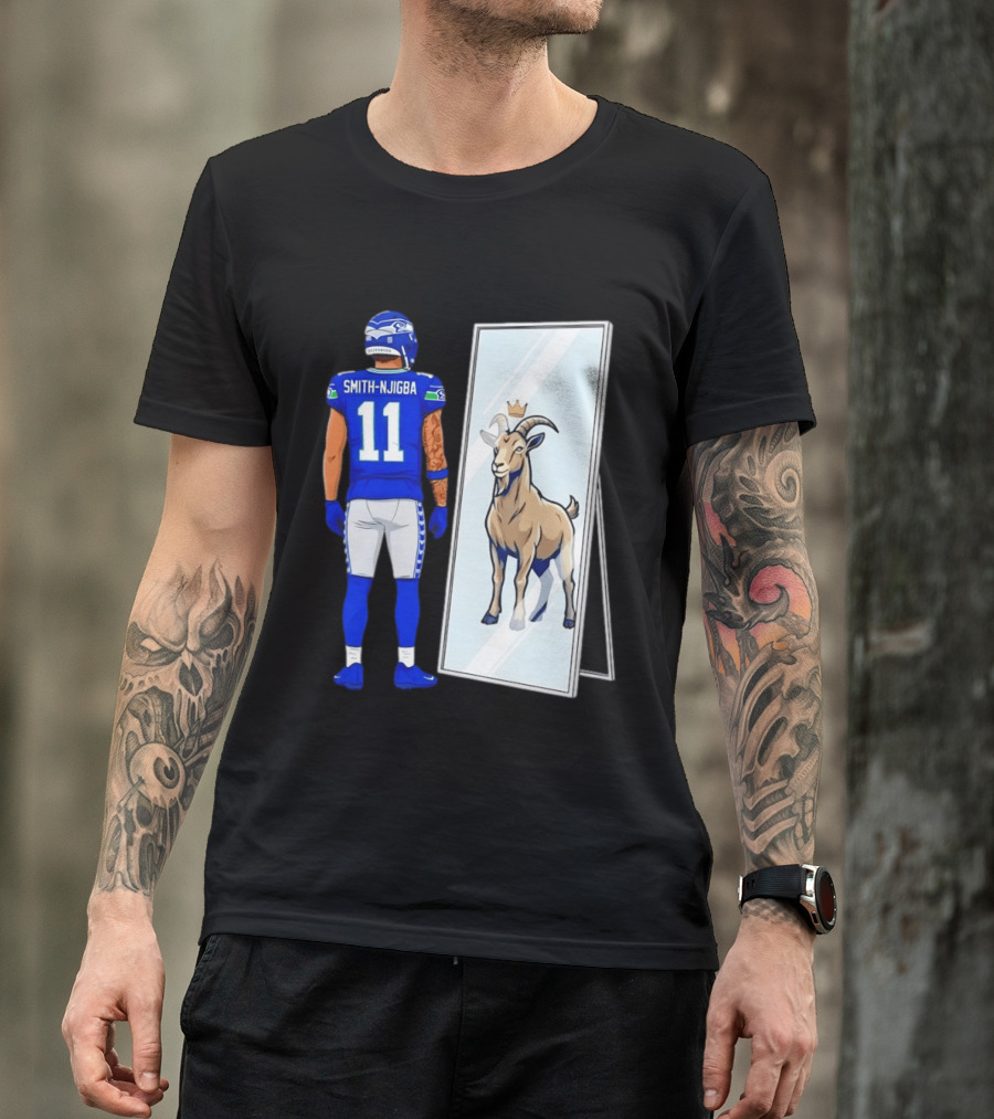 Jaxon Smith Njigba Seattle Seahawks Mirror Goat Football T-Shirt