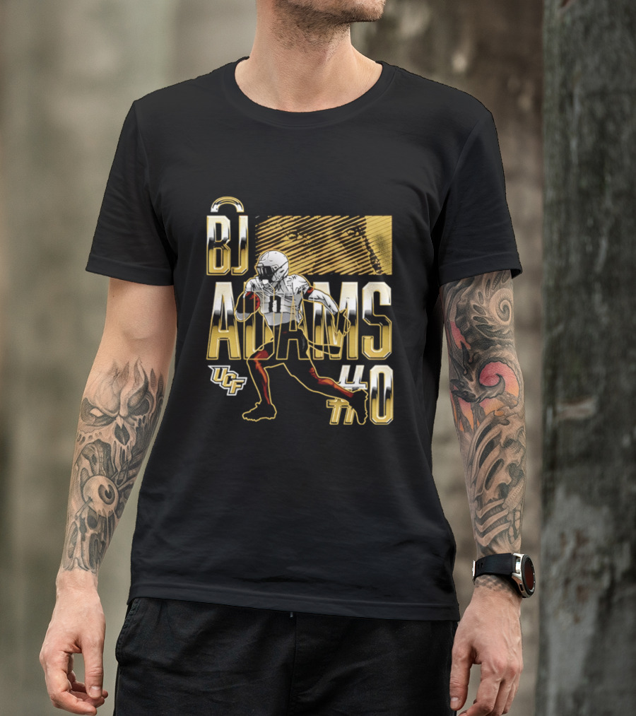 BJ Adams UCF Football NCAA Caricature Player 40 T-Shirt