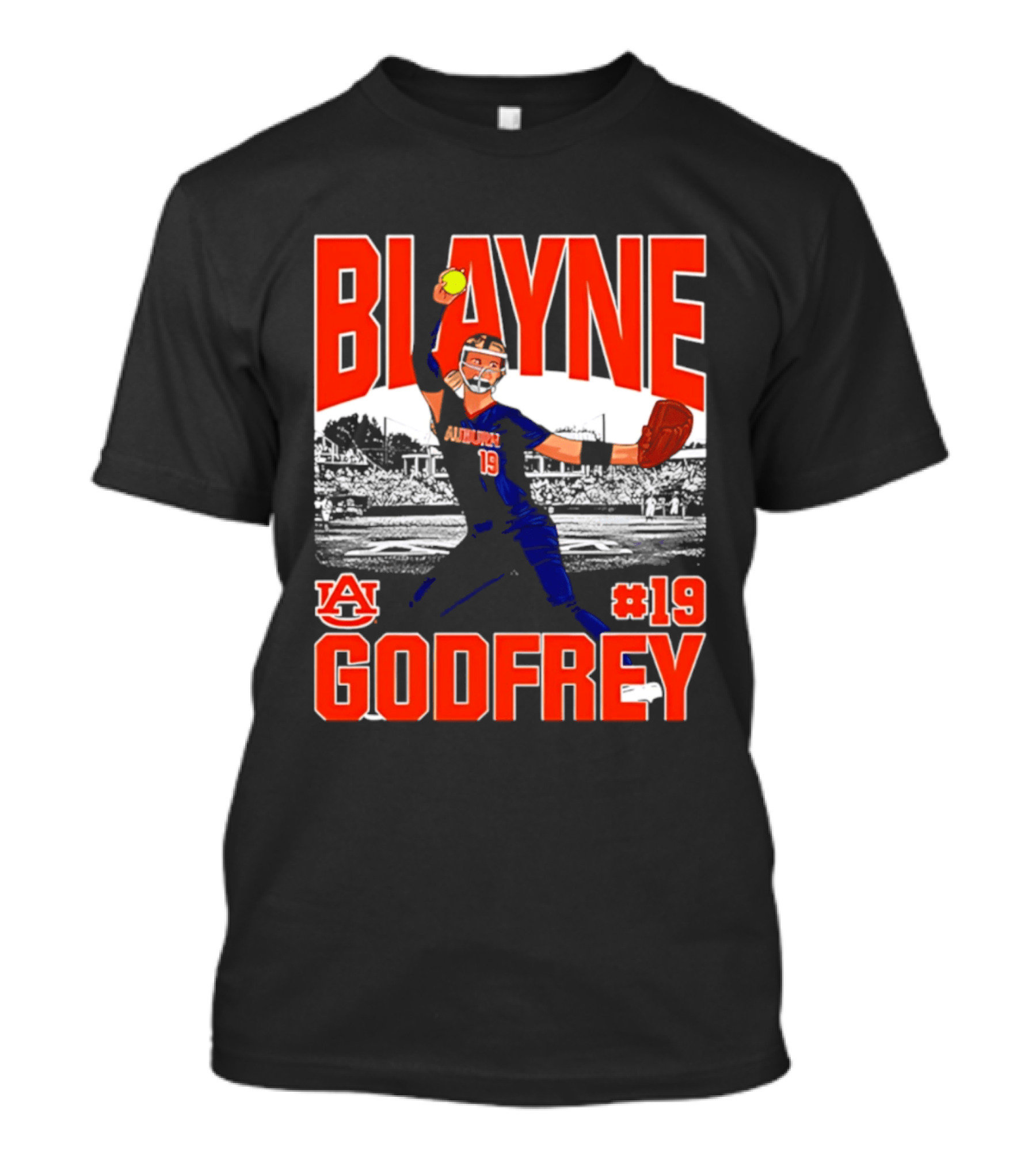 Auburn Softball Blayne Godfrey NCAA Legends Player #19 T-Shirt
